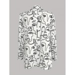 Women's Casual Long Sleeve Double Breasted Blazer for Office and Work - Graphic Print