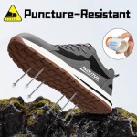 LAoutun Steel Toe Shoes for Men Women Safety Work Shoes Indestructible Steel Toe Sneakers Lightweight Work Shoes Toe Shoes