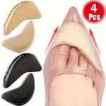 4PCS Women's Two - Pair Shoe Inserts for High - Heeled Shoes with Toe Plugs and Insoles - Great for Travel, Light Beige