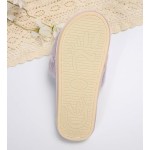 Womens Fuzzy Open Toe Slippers Soft Comfy Memory Foam Slip On Indoor House Bedroom Slides Slippers