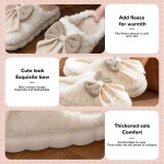 Cute Bow Slippers Slippers For Women/Men Cozy House Slippers Memory Foam Slippers Plush Bedroom Indoor Outdoor Shoes