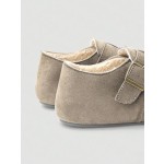 Women's Suede-Lined Clogs Slip-On Style with Adjustable Buckle Cork Sole Leather Clogs Soft Work Shoes with Arch Support Unise