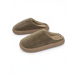 Ultra-Comfortable House Slippers for Men & Women, Memory Foam Indoor Slippers with Non-Slip Sole, Soft Plush Lined House Shoes for Home Use Brown