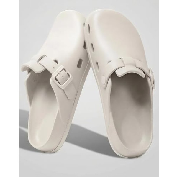 Clogs for Women and Men,Closed Toe Sandals Women, Slip-On Arch Support Comfort Clogs for All-Day Wear Beige