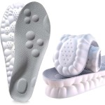 Cloud Insole for Women Men,4D Cloud Massage Shoe Insoles,Anti Fatigue,Shock Absorption,Foot Pain Relief,U-Shaped Memory Foam Insoles