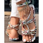 Womens Square Toe Flat Sandals for Women Pink Strappy Rhinestone Sandals Summer Trendy Party Shoes