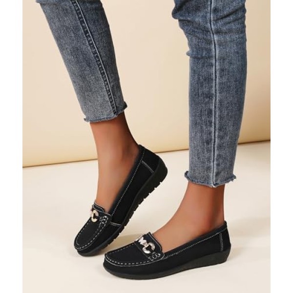 Loafers for Women Business Casual Shoes Comfortable Lightweight Penny Loafers Slip On Work Shoes Comfort Walking Flats