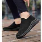 Womens Slip on Walking Shoes Comfort Lightweight Breathable Sock Shoe Non-Slip Mesh Casual Fashion Tennis Running Sneakers