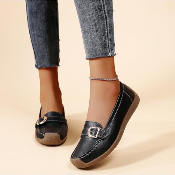 Loafers for Women Business Casual Slip On Flat Shoes Comfortable Lightweight Penny Loafers Work Flats Comfort Walking Shoes