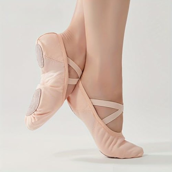 Women's Foldable Ballet Shoes Lightweight Dance Shoes Anti Slip Soft Yoga Shoes for Dancing