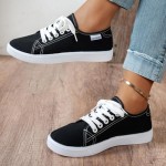 Women's Fashion Canvas Sneakers Casual Tennis Shoes Low Top Lace Up Sneakers Walking Shoes for Women
