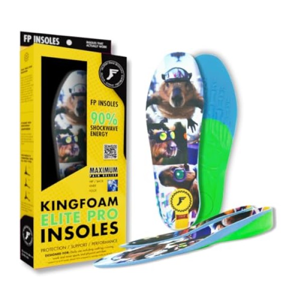 Generic Kingfoam Elite pro FP Insoles - USA Men's | Women's Size: Small (M 3-8 / W 5-10), Thickness: High (5mm Toe 10mm Heel), Graphic:: Metal Gear Capy