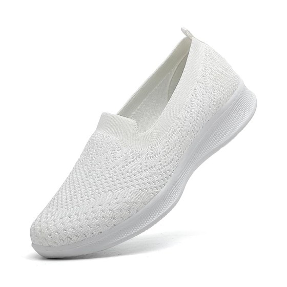 Women's Slip-On Mesh Walking Loafers - Non-Slip Lightweight Sport Shoes