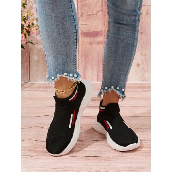 Women's Walking Tennis Shoes Slip On Sneaker Comfortable Lightweight Casual Athletic Gym Shoes