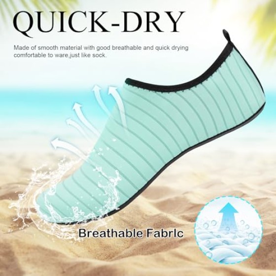 Water Shoes for Women Men Slip-on Barefoot Aqua Yoga Socks for Swim Pool Beach Surf River