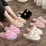 Women's Slippers Plush Warm Indoor Bedroom House Shoes